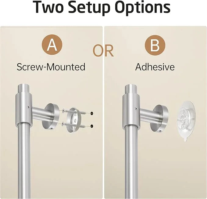 KES No Drill 30-Inch Shower Slide Bar with Adjustable Handheld Shower Head Holder, Self Adhesive, Universal Fit, SUS304 Brushed Stainless Steel Drill-Free for Bathroom, F209S78DF-BS - ModernBath