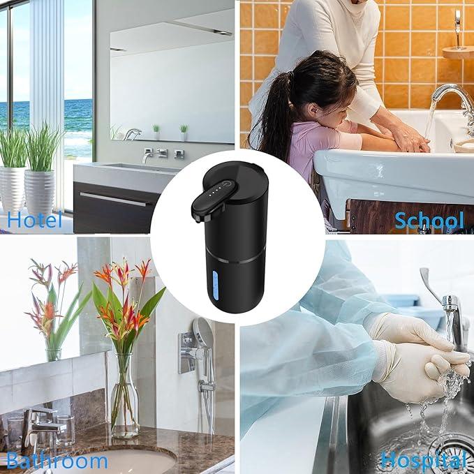 SYLFU Automatic Foaming Soap Dispenser, Touchless Hand Soap Dispenser Rechargeable, Dish Foaming Liquid Dispenser Electric for Bathroom Countertop, Kitchen and Commercial 12.85 oz/380mL - ModernBath