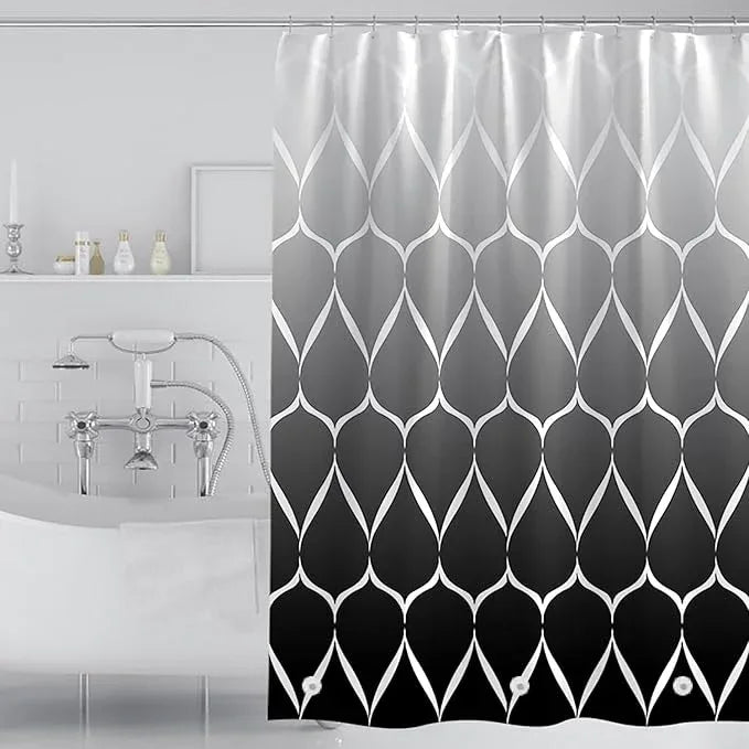 TIKABC Shower Curtain Liner, 4G PEVA Shower Liner, Plastic Waterproof Shower Curtains, 72x72 inch with Grommet Holes 3 Magnetic Weights - ModernBath