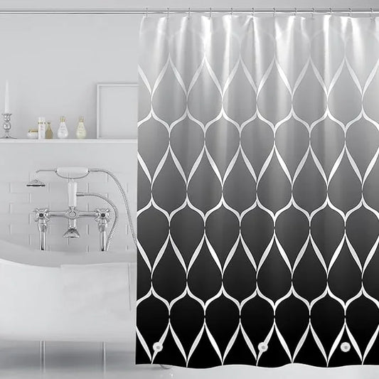 TIKABC Shower Curtain Liner, 4G PEVA Shower Liner, Plastic Waterproof Shower Curtains, 72x72 inch with Grommet Holes 3 Magnetic Weights - ModernBath