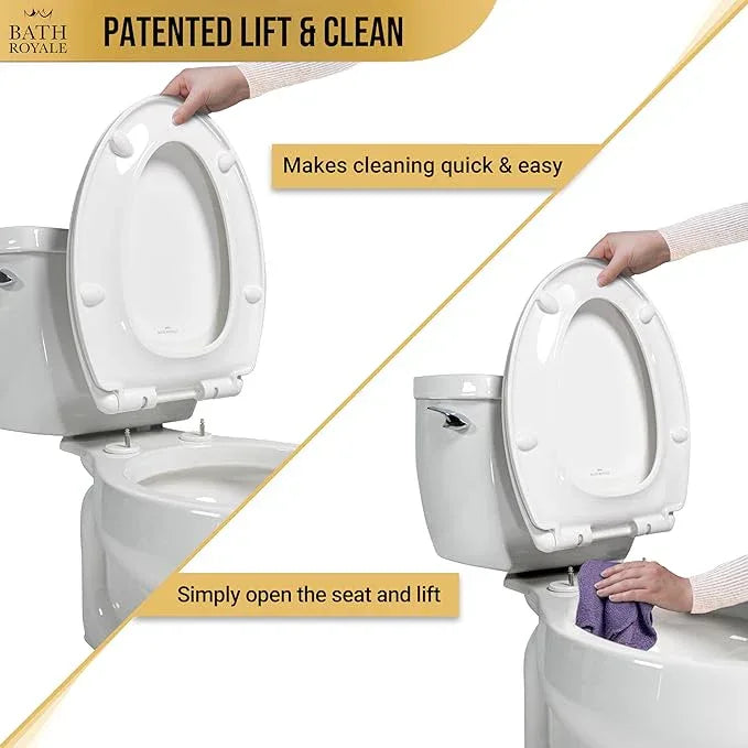 Bath Royale Toilet Seat (Round or Elongated), Slow Close (Soft Close, Quiet Close), Stain-Resistant and Easy to Clean, Fits All Toilet Brands, Executive Series - 5 Pack - ModernBath