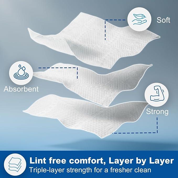 SoNeat Premium 3-Ply Toilet Paper – 60 Rolls Ultra Soft, Strong, Septic-Safe Commercial Toilet Paper | Super Absorbent Bath Tissue | Ideal for Commercial, Home & RV Use (3-Ply, 60, Count) - ModernBath