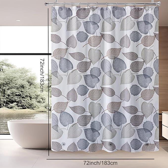 TIKABC Shower Curtain Liner, 4G PEVA Shower Liner, Plastic Waterproof Shower Curtains, 72x72 inch with Grommet Holes 3 Magnetic Weights - ModernBath