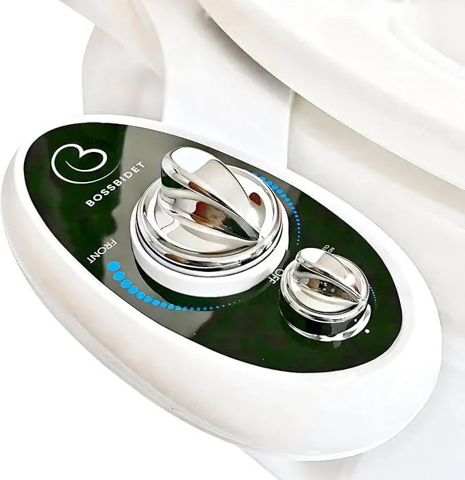BossBidet, Luxury Bidet Toilet Seat Accessory - Water Sprayer Attachment to Clean Your Rear End. For Men, Women, Children - Non-Electric, Dual Nozzles, Aesthetic Design - Home & Bathroom Accessories - ModernBath