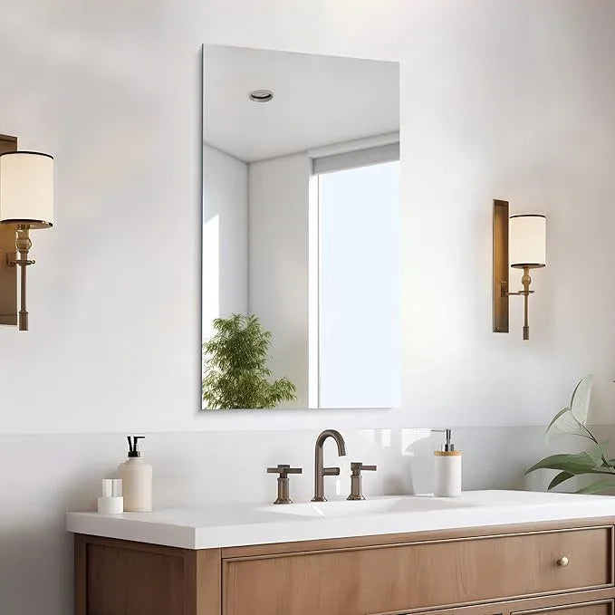 CILIBER Frameless Mirror, 20x36 Inch Bathroom Mirrors for Wall, Rectangle Bathroom Vanity Mirrors with Polished Edge, Hangs Horizontally or Vertically for Bathroom, Bedroom and Living Room - ModernBath
