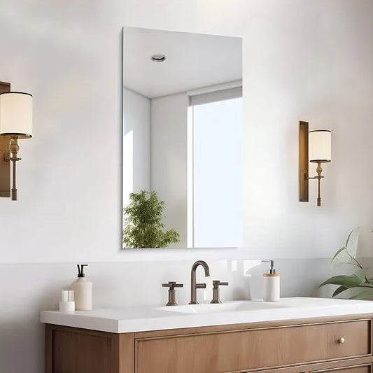 CILIBER Frameless Mirror, 20x36 Inch Bathroom Mirrors for Wall, Rectangle Bathroom Vanity Mirrors with Polished Edge, Hangs Horizontally or Vertically for Bathroom, Bedroom and Living Room - ModernBath
