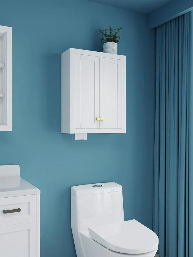 Wall Mount Cabinets Bathroom Wall Cabinet Buffering Hinge,22"x28" inch Over Toilet Storage Cabinet and Adjustable Shelves, Can Hold Toilet Paper and roll Paper Medicine Cabinet - ModernBath