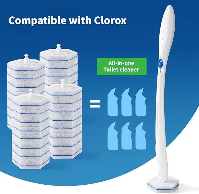oshang Toilet Cleaner Refills, Toilet Refill Pads, Disposable Toilet Brush Heads for Toilet and Bathroom Cleaning, Compatible with Clorox Toilet Brush (20 Count) - ModernBath
