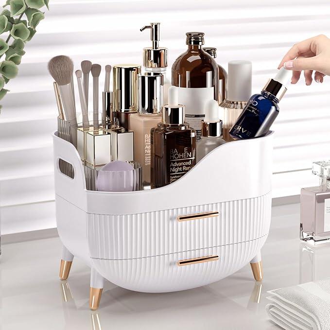 Pajiriona Makeup Organizer with Drawers,Skincare Organizer for Vanity,Storage Box with Handle,Large Cosmetic Display case for Dresser, Bathroom Countertop - ModernBath