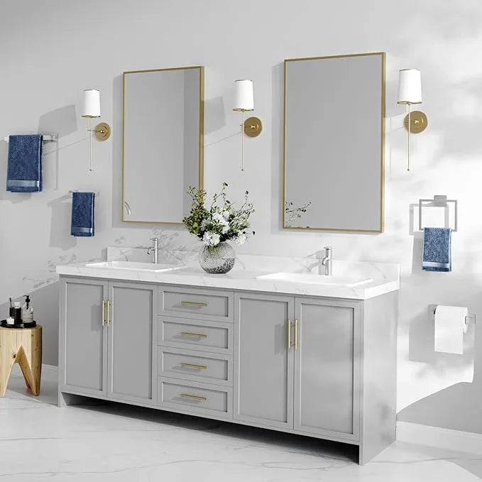 Bathroom Hardware Set Brushed Nickel 10-Pieces Bathroom Towel Rack SUS304 Stainless Steel Bath Towel Bar Set, Towel Racks Wall Mounted. - ModernBath