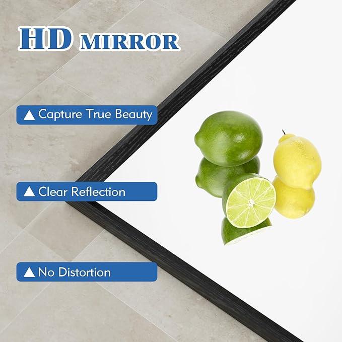 JISOSO 20x30 Inch Bathroom Mirror, Matte Black Framed Rectangle, 4MM Tempered Glass, Anti-Rust, Wall-Mounted Vanity Mirror for Bathroom & Bedroom - Hangs Horizontally or Vertically - ModernBath