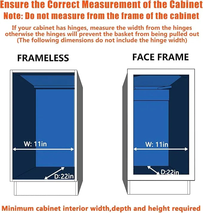 Pull Out Cabinet Organizer 10½" W x 21½" D, Heavy Duty Cabinet Pull Out Shelves, Slide Out Drawers Organization for Kitchen Cabinets Bathroom - ModernBath