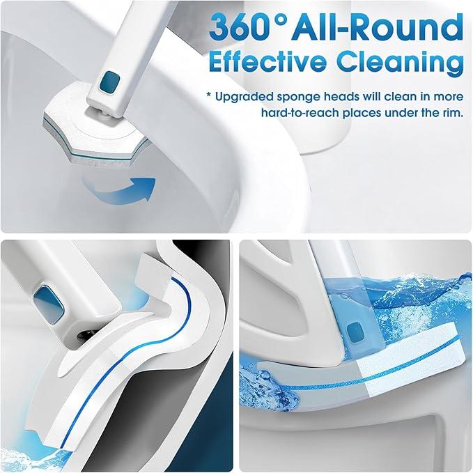 BALORIZ Disposable Toilet Brush Refills 32 Count Toilet Refills, Disposable Toilet Bowl Brush Refill Pads for Bathroom and Toilet Cleaning (Not Compatible with Other Brand Toilet Handle) - ModernBath