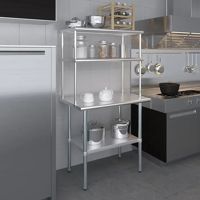 AmGood Double OverShelf Stainless Steel NSF - Many (36" Long x 18" Deep) - ModernBath