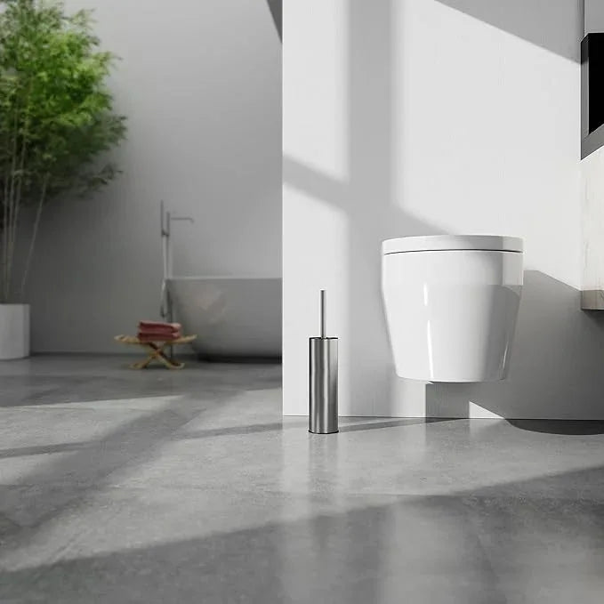 BGL Toilet Brush and Holder,Stainless Steel Toilet Brushes for Bathroom with Holder, Toilet Bowl Brush and HolderBrushed Nickel - ModernBath
