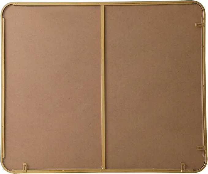 ARS Concepts Aura, Soft Corner Metal Rectangular Mirror 30X36 Inch in, Modern, Brass - ModernBath