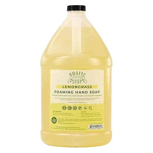 Adams Handmade Soap Liquid Foaming Soap 1 Gal - Lemongrass - ModernBath