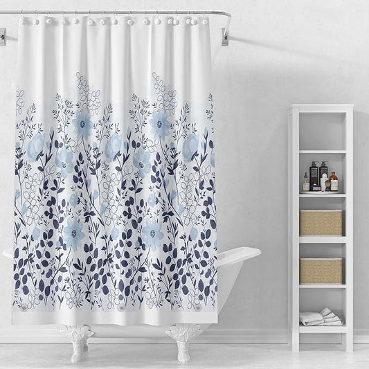 TIKABC Shower Curtain Liner, 4G PEVA Shower Liner, Plastic Waterproof Shower Curtains, 72x72 inch with Grommet Holes 3 Magnetic Weights - ModernBath