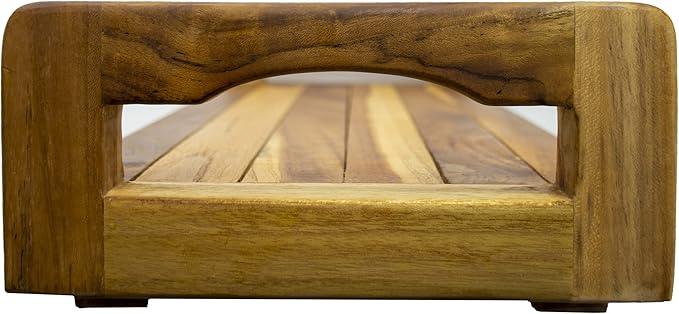 EcoDecors, 29 inch, with LiftAid Handles, Bath Tray for Tub, Bath Tub Tray Wood, Bathtub Table, Caddy for Bathtub in Natural Teak - ModernBath