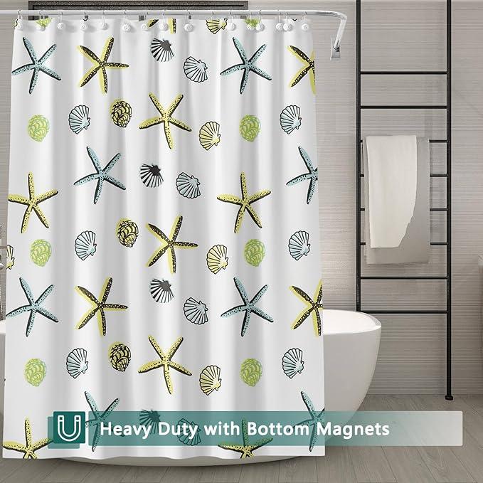 LQFMEHOT Shower Curtain Liner, 5G Shower Liners with 12 Rustproof Metal Grommets and Weighted Magnets, Waterproof Duty Shower Curtains for Shower Bathroom 72 x 72 - ModernBath