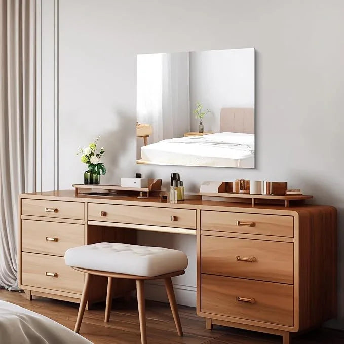CILIBER Frameless Mirror, 24x24 inch Square Bathroom Mirrors for Wall, Upgraded Shatterproof Vanity Mirror Over Sink with Polished Edge for Bathroom,Bedroom,Living Room and Entryway - ModernBath