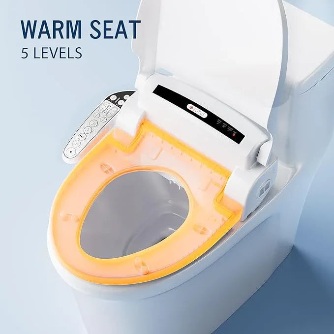 Lotus Bidet Seat ATS-909 Round with Enema Wash (Purestream) for constipation relief, Heated Seat, Multi Modes Wash, Air Dryer, Deodorizer, Easy DIY Installation, Made in Korea - ModernBath