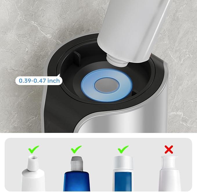 Automatic Toothpaste Dispenser Wall Mounted - Smart Touchless Toothpaste Squeezer with 3 Adjustable Levels, 2 Toothbrush Holders- for Kids and Adults, Bathroom Essentials - ModernBath