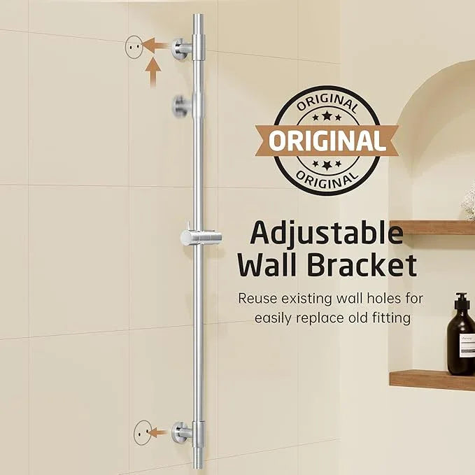 KES Bathroom Shower Slide Bar 40-Inch with Adjustable Handheld Shower Head Holder for Bathroom Wall Mounted SUS 304 Stainless Steel Brushed Finish, F209S100DG-BS - ModernBath