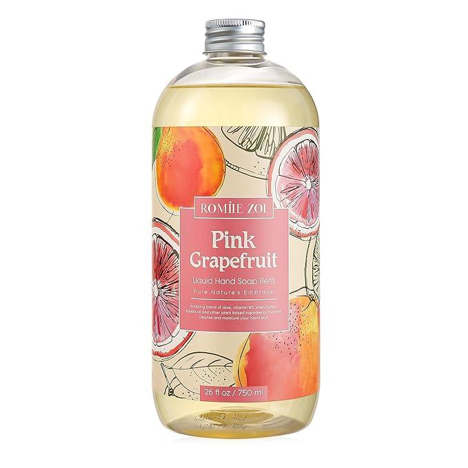 ROMIIE ZOI Liquid Hand Soap Refill, Pink Grapefruit, Gentle & Moisturizing Formula, 750 ML/ 26 FL OZ - ModernBath
