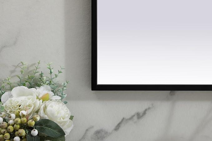 Illuminate, Metal Frame Arch Mirror 42X38 Inch in, Modern, Black - ModernBath