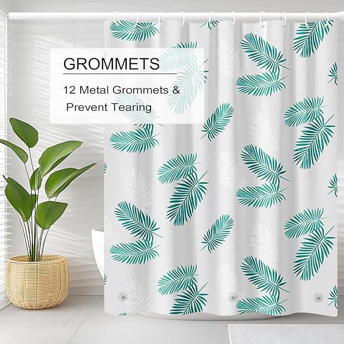 TIKABC Shower Curtain Liner, 4G PEVA Shower Liner, Plastic Waterproof Shower Curtains, 72x72 inch with Grommet Holes 3 Magnetic Weights - ModernBath
