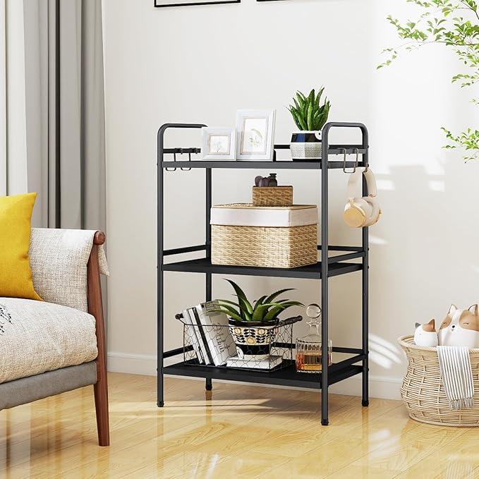 HDANI Storage Shelves, 3-Tier Metal Storage Rack with Shelf,Shelf Organizer,Garage Standing Shelving Unit for Laundry,Bathroom,Kitchen,Pantry, Closet,23.6''W X 13.8''D X 36.2 H'',Black - ModernBath