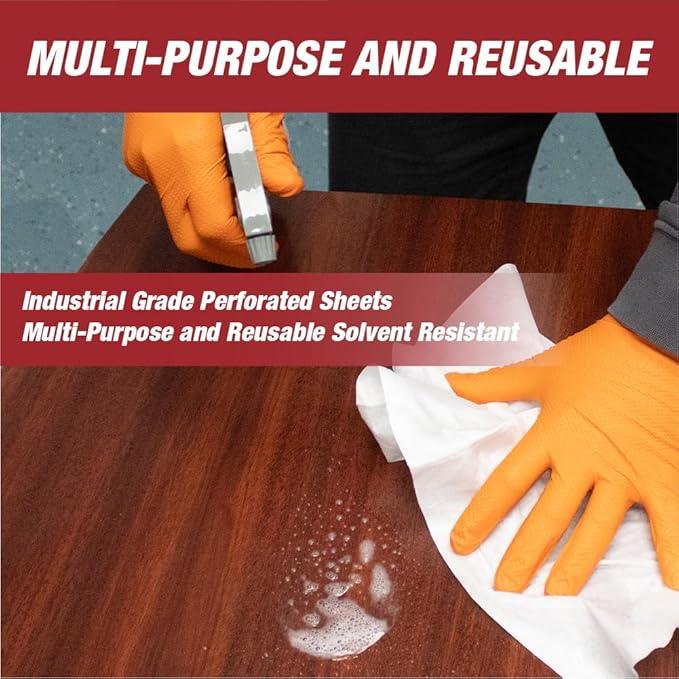 26029 Prep Wipe WHITE Lint Free Cleaning Towels Pack of 300 Sheets, 10" x 14" (1 Box) - Multi-purpose, Reusable, Perforated, Industrial Grade Perforated Sheets- 26029 - ModernBath