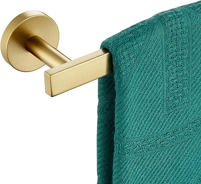 32 Inch Bathroom Towel Bar Bath Towel Rack Kitchen Towel Holder Long Towel Rails Wall Mounted SUS304 Stainless Steel Brushed Gold AN4001GD-L32 - ModernBath