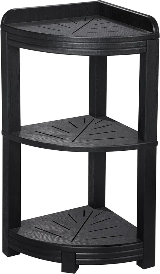 FRUITEAM Corner Shower Shelves for Bathroom, HDPE Waterproof Shower Shelf for Inside Shower, 3-Tier Free-Standing Shower Organizer, Space Saving Corner Storage for Toiletries, Bath Accessories - ModernBath