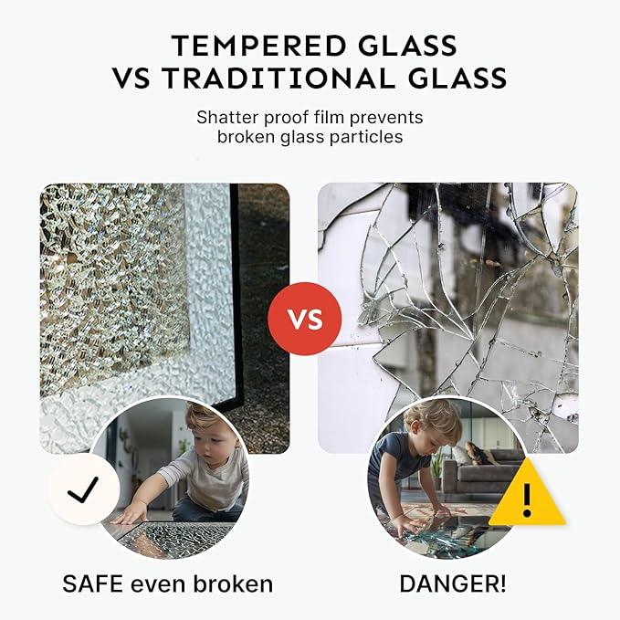 Kosmonia 68x20 Frameless Full Length Silver Coating Mirror w/Distortion Free, HD Reflection &Anti Desilvering, Tempered Glass & Shatter Proof Film Doubling Safety, Easy Setup w/Stand, Wall/Standing - ModernBath