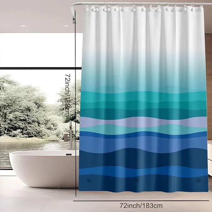 TIKABC Shower Curtain Liner, 4G PEVA Shower Liner, Plastic Waterproof Shower Curtains, 72x72 inch with Grommet Holes 3 Magnetic Weights - ModernBath