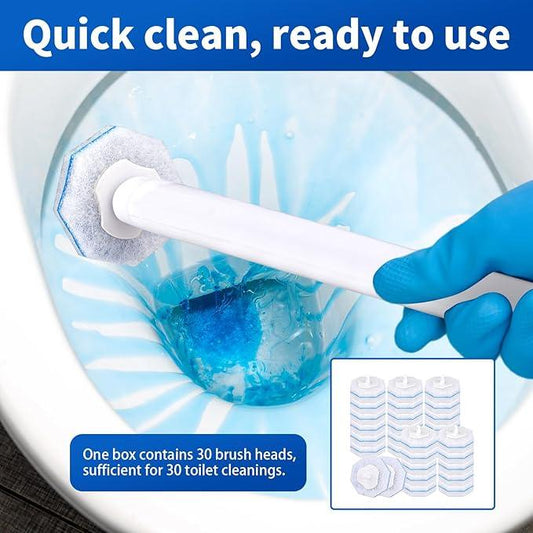 30 Count Disposable Toilet Brush Heads, Toilet Bowl Wand Refills for Toilet Cleaning, toilet scrubber refill，disposable toilet brush headrefills，Toilet Cleaning Sponges Heads for Bathtub, Floor, Drain - ModernBath