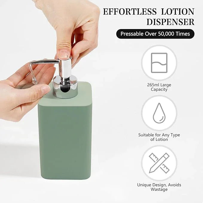 YMXYJM Bathroom Accessories Set, 4 Pcs Bathroom Accessory Set, Soap Dispenser, Toothbrush Holder, Qtip Holder Set, Bathroom Sets Complete, Bathroom Sink Set for Modern Home Decor,Green - ModernBath