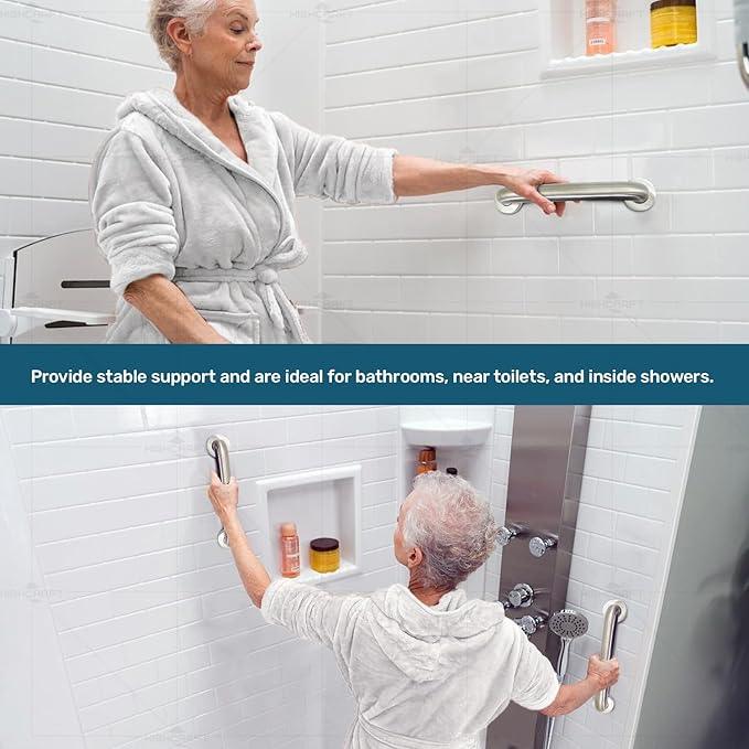 Highcraft Grab Bar for Bathtubs and Showers, Shower Grab Bars for Seniors and Elderly, Safety Bar for Bathroom 30" x 1.5" ADA Compliant Grab Bar, Heavy Duty Stainless Steel Shower Handle Wall Mount - ModernBath