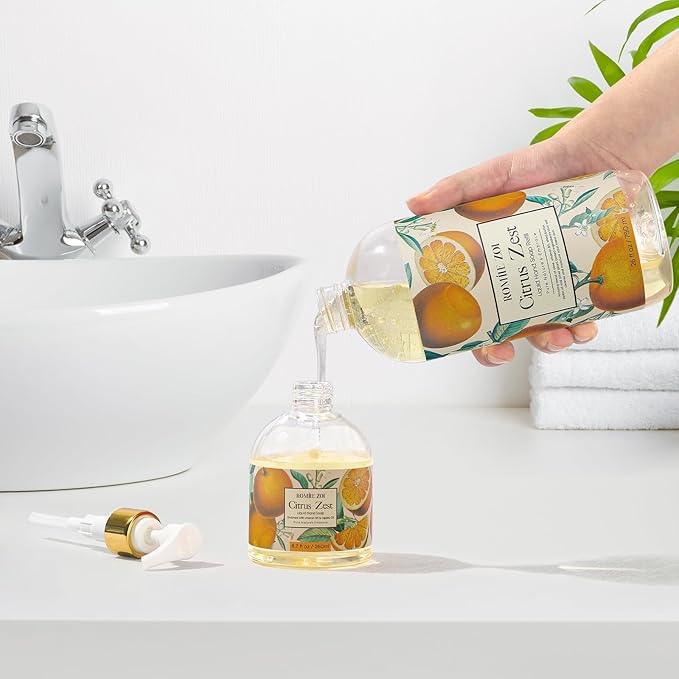 ROMIIE ZOI Liquid Hand Soap Refill, Citrus Zest, Gentle & Moisturizing Formula, 750 ML/ 26 FL OZ - ModernBath