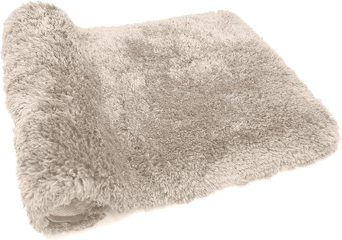 FIFU Bathroom Rugs 20" W x 32" L, Bath Mat for Bathroom, Bedroom, Laundry Room & Kitchen, Non-Slip Rubber Latex Backing, Extra Soft and Absorbent Microfiber Carpet, Machine Washable Rug, Beige - ModernBath