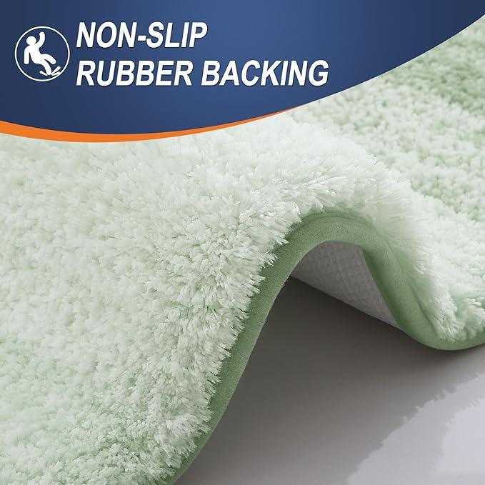OLANLY Bathroom Runner Rugs 47x17, Extra Soft Absorbent Microfiber Bath Rugs, Rubber Backing, Quick Dry, Washable Bath Mats for Bathroom Floor, Tub and Shower, Home Decor Accessories, Sage Green - ModernBath