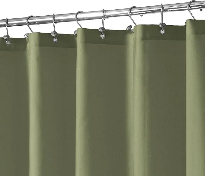 N&Y HOME Fabric Shower Curtain or Liner with Magnets Sage Green - Hotel Quality, Machine Washable, Water Repellent - Sage, 72x72 - ModernBath