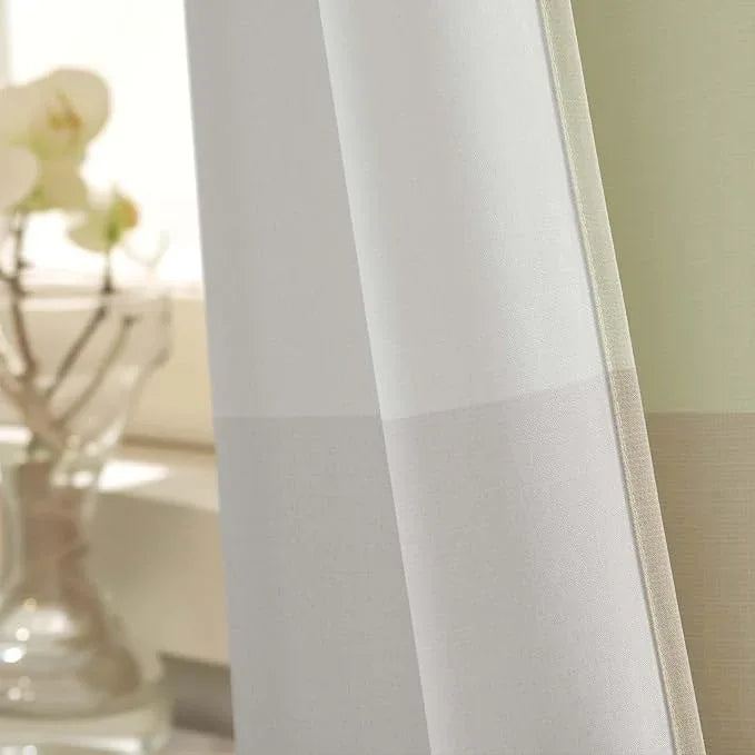 jinchan Ombre Wood Taupe Striped Shower Curtain Waterproof Fabric Bathroom Decor Minimalist Design Modern Neutral Gradual Color Water Resistant with 12 Metal Hooks 70x60 Inches - ModernBath