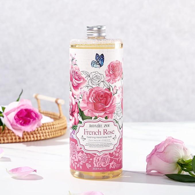 ROMIIE ZOI Foaming Hand Soap Refill, Rose, Gentle & Moisturizing Formula, 1 L/ 33.8 FL OZ - ModernBath