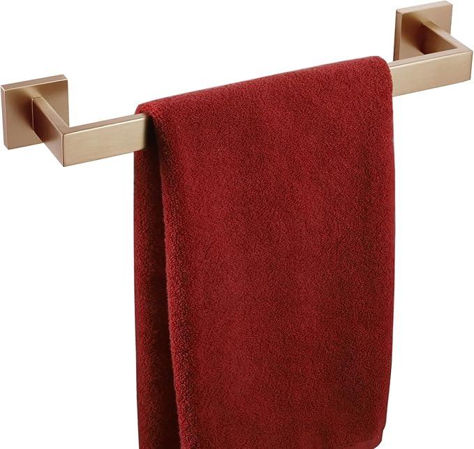 KOKOSIRI 16-Inch Towel Bar for Bathroom Wall Kitchen Towels Holder Wall Mount SUS304 Stainless Steel Towel Rack, Champagne Bronze B4003CPG-L16 - ModernBath