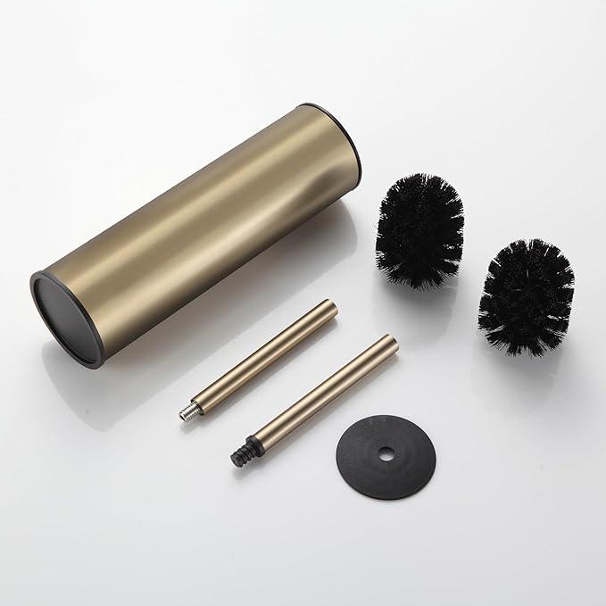 BGL Brushed Gold Toilet Brush and Holder,Stainless Steel Toilet Brushes for Bathroom with Holder - ModernBath