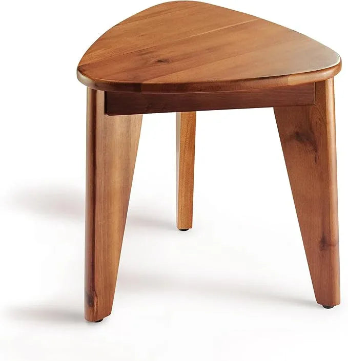HOLANA 12" Corner Shower Foot Rest - Wooden Showers Stool Seat for Shaving Legs - Small Corner Shower Benches for Inside Shower - Waterproof Bath Step Stools Bench for Bathroom (Acacia Wood) - ModernBath