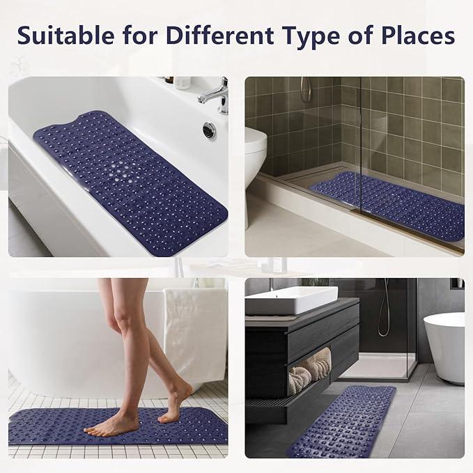 XLHOMO 26PC Bathroom Accessories Set - Gorgeous Blue Bathroom Set, Bathroom Accessory Set, Blue Shower Curtain Set with Bathtub Mats for Shower Tub - ModernBath